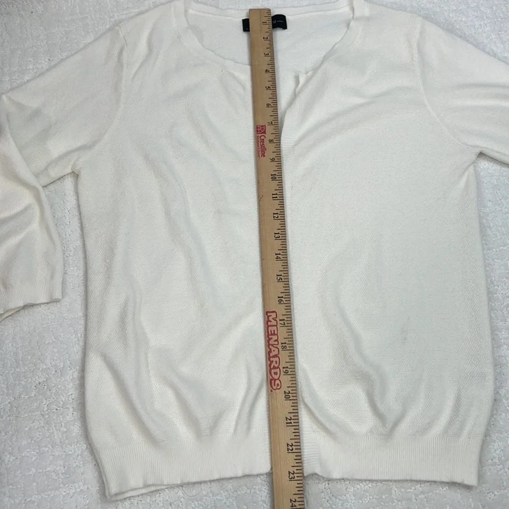 Kancy Kole ivory open front long sleeve super soft cardigan medium - Picture 8 of 12
